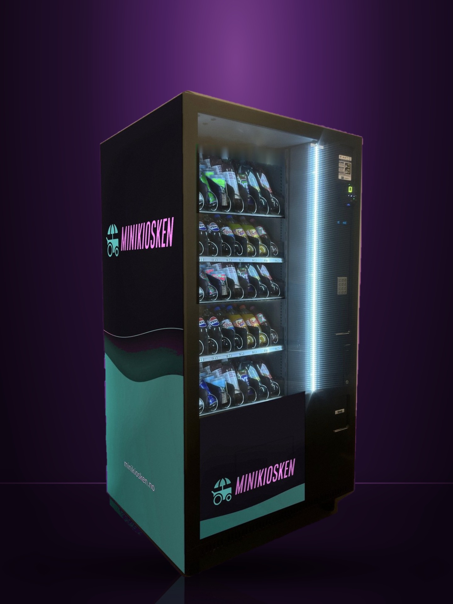 Brusautomat med kald drikke fra Minikiosken